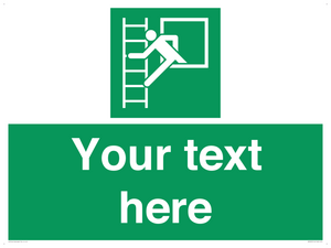 Custom Emergency Escape Ladder Sign